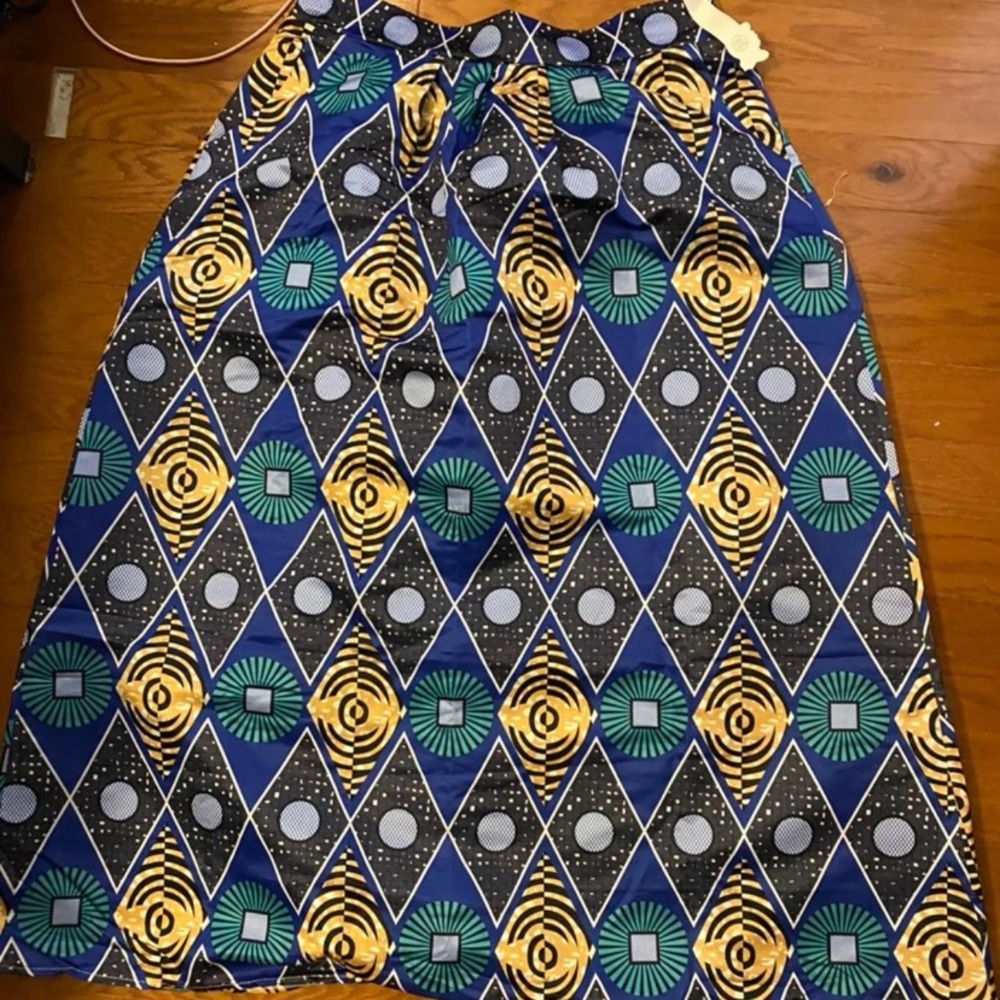 High Waisted Print Maxi Skirt